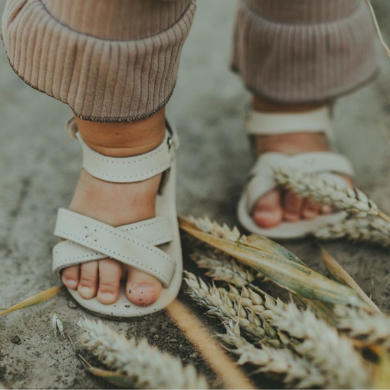 NWT Donsje Tobi Sandals | Cream Leather Strap Boho 24-30 months