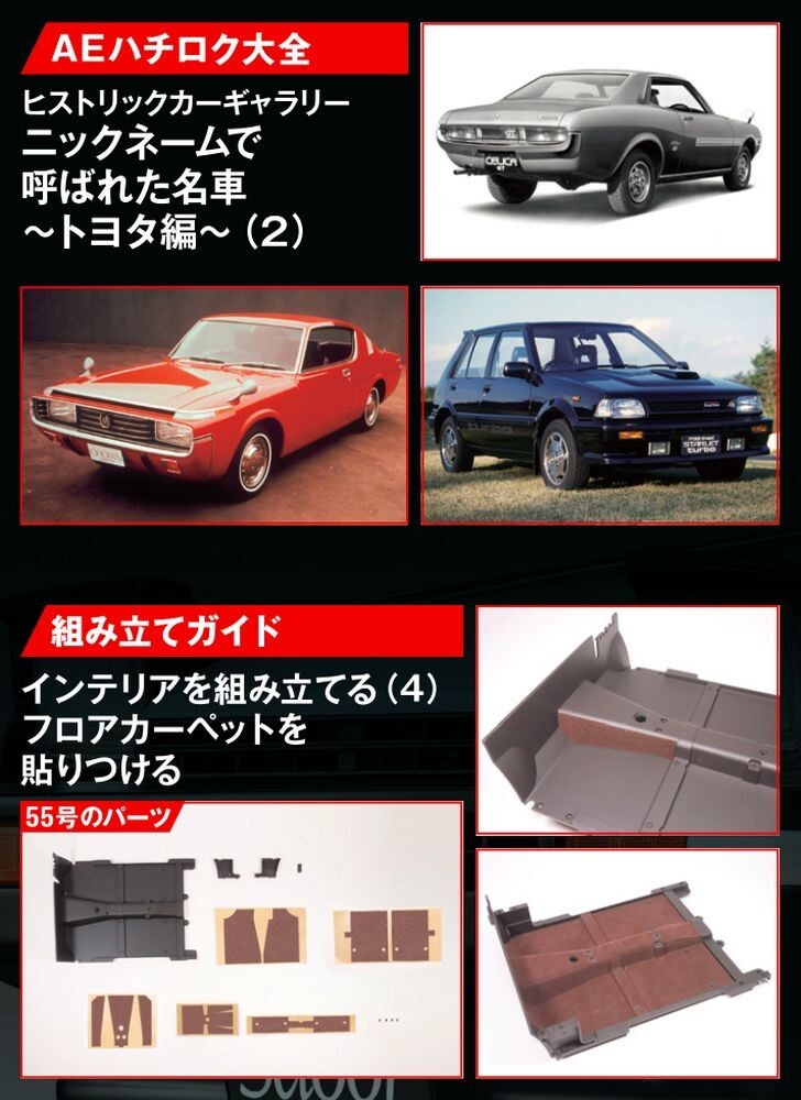 自動車 DeAGOSTINI TOYOTA SPRINTER TRUENO AE86 DeAGOSTINI Weekly SPRINTER TRUENO AE86 Toyota Model kit