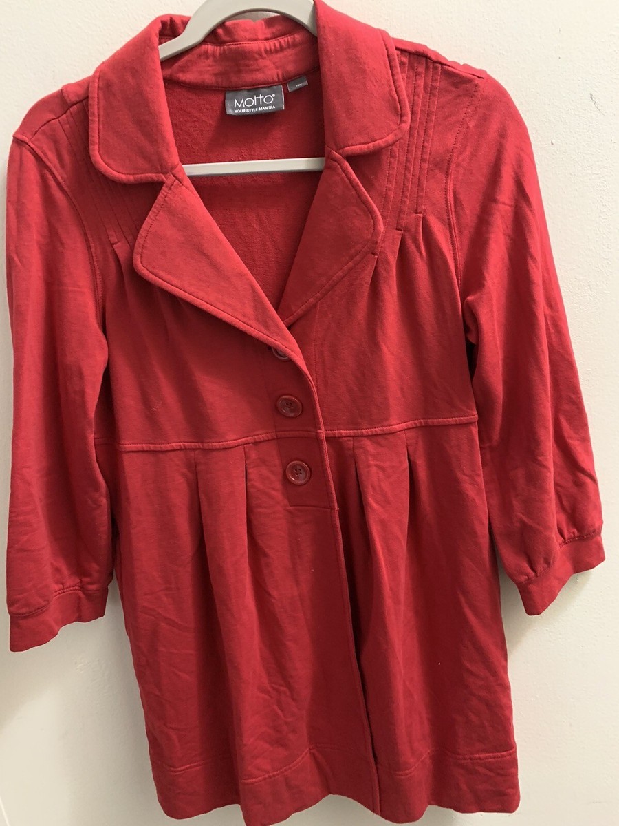 Motto Jacket Red XS Pit To Pit 19” Length 30.5” Long Sleeves | eBay
