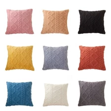 Geometric Pattern Velvet Throw Pillow Case Two-Sided Cushion Cover 17''x17''