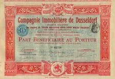 Immobili&egrave;re de D&uuml;sseldorf Paris Boulevard Hausmann 1905 Titres Anciens 100 Franc