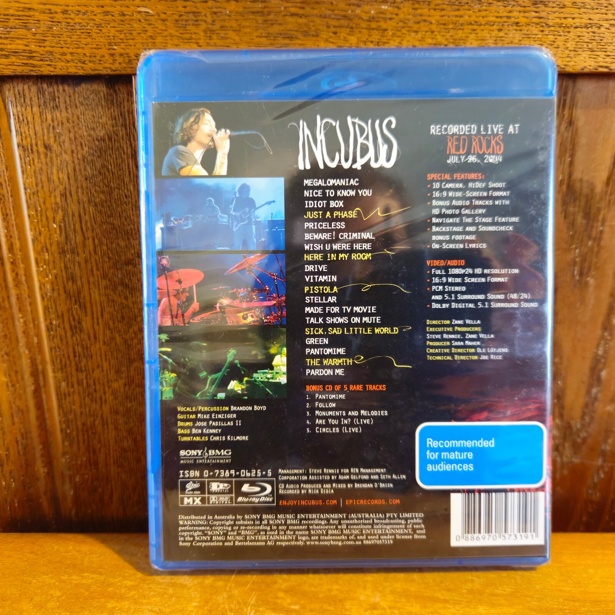 Incubus - Alive at Red Rocks (Blu-ray Disc, 2007) for sale