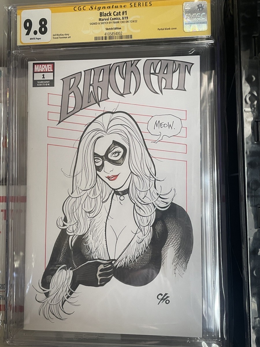 FRANK CHO ORIGINAL Sketch Black Cat #1 CGC 9.8 ss Signed