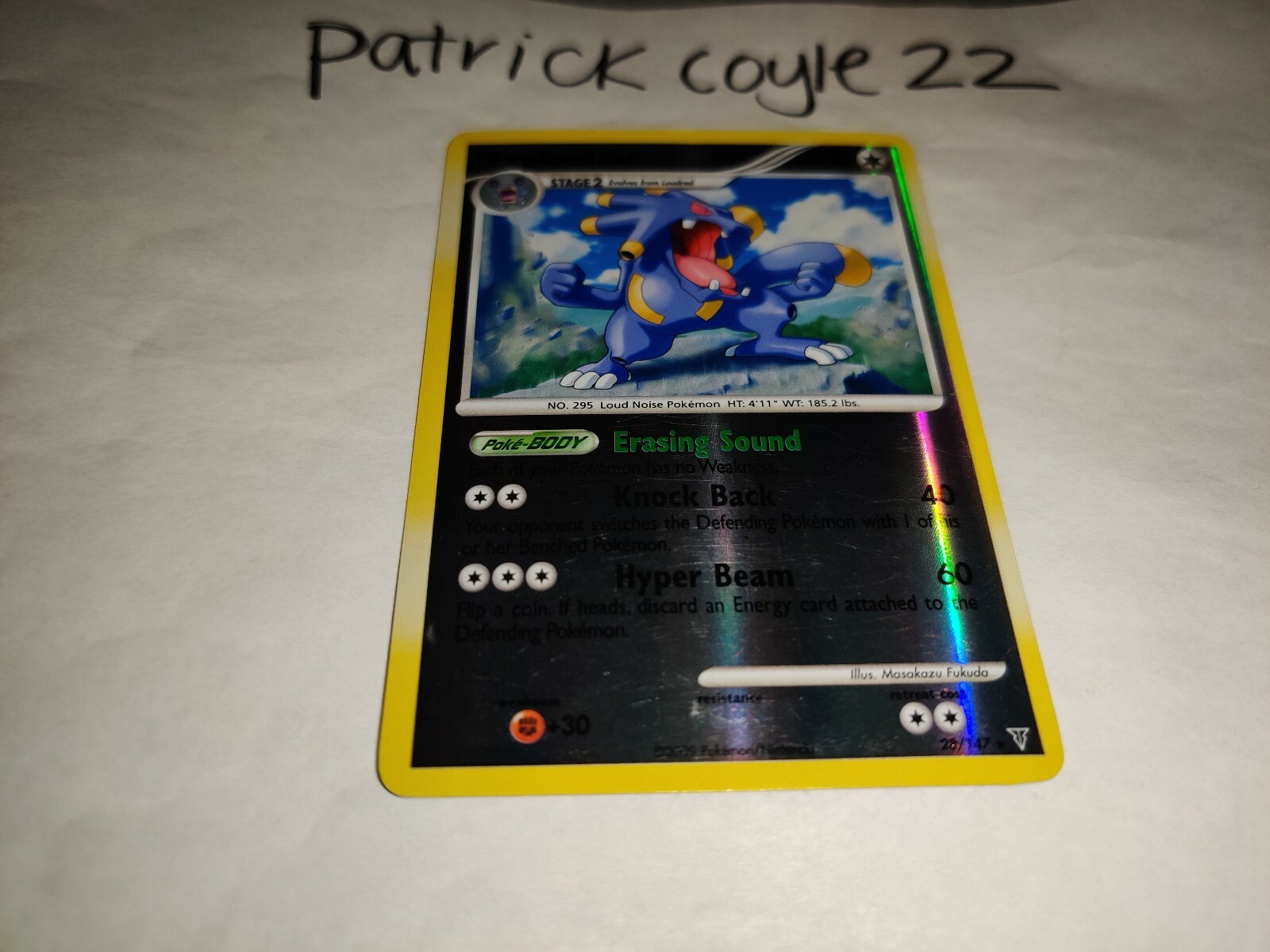 Exploud Reverse Holo Rare Platinum Supreme Victors 28/147 LP front/VLP back