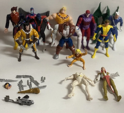 Vtg 1992 X-Men Action Figure Lot Toybiz Marvel 90s XMen Villains Weapons Rare