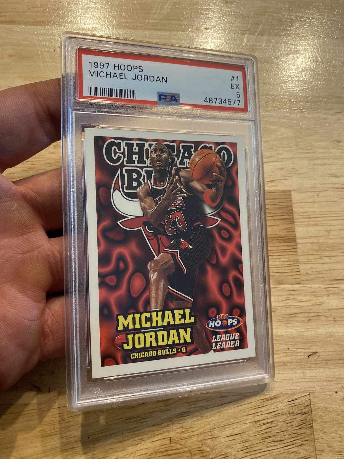 Michael Jordan PSA 5 NBA Hoops Vintage MJ Basketball Card Chicago Bulls 1997 HOF