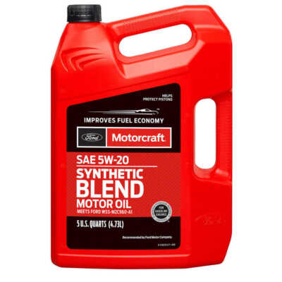 Engine Oil-Premium Synthetic Blend Motor Oil - 5 Quart Motorcraft XO-5W20-5Q3SP