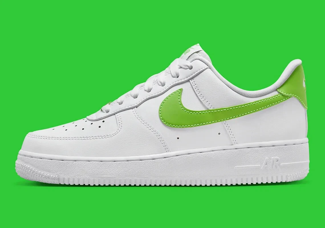 Nike Air Force 1 '07 White Action Green DD8959-112 Women's Sizes Brand New