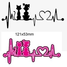 Dog Cat Heartbeat Metal Cutting Dies Decoration Scrapbook Paper Card Craft