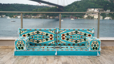 Arabic Sofa Set, Oriental Sofa, Floor Sofa Seating, Vintage Pillows, Sofa Bed