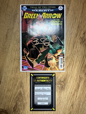 Green Arrow #34 (2016) Signed By Benjamin Percy! With COA, DCU Rebirth  VF/NM