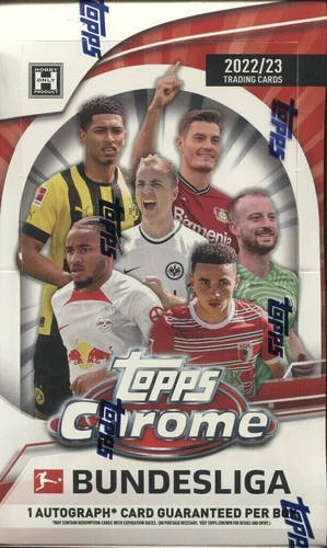 2022-23 Topps Chrome Bundesliga Soccer Hobby Box Factory Sealed 1 Auto'