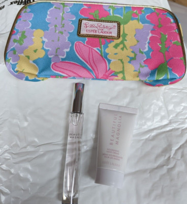 Estee Lauder Beautiful Magnolia Fragrance EDP .2 oz Spray+Hand Cream+Bag 3pc Set