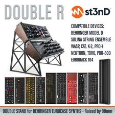 DOUBLE STAND for BEHRINGER 70HP/80HP EURORACK CASE SYNTHS - Raised (by 90mm)