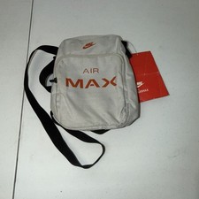Nike Air Max Festival Small Crossbody Pouch Side Bag Off White/Black/Orng Travel