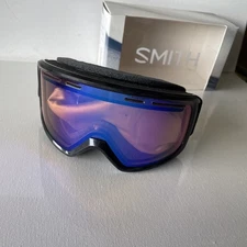 New! Smith Range Winter Goggles Black - Blue Sensor Mirror/ Fog-X Anti Fog Lens
