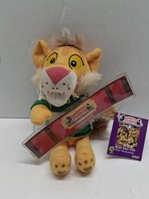 New VTG 1999 Eden Plush Beanbag Between The Lions Lionel 8" Bookmark PBS