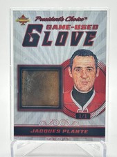 Jacques Plante 2021 President's Choice Solitaire  Game-Used Glove 1/1 image
