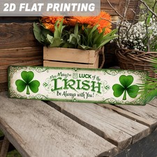 2D Vintage Irish Luck Metal Wall Sign Home Pub Decor St Patrick's Day Decoration