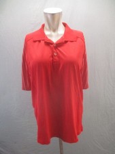 Nike Golf Size M Mens Red Short Sleeve Collared Buttons Logo Activewear Polo 835