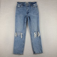 Abercrombie Fitch Jeans Womens 30/10 Blue The '90s Straight Ultra High Rise