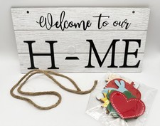 Welcome to Our Home Sign with interchangeable seasons for the O