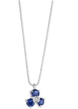 SALDI Collana COMETE GIOIELLI Storia di Luce in oro 18Kt, diamanti e Zaffiro GLB