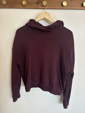 Lululemon Relaxed Cropped Hoodie in Cassis deep burgundy/maroon , size 10