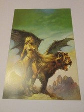 ART PRINT VINTAGE LION AILE HEAVY METAL HURLANT BELL BORIS VALLEJO FANTASTIQUE