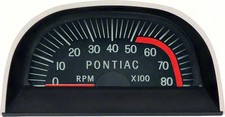1967 Pontiac Firebird Hood Tachometer 5200 Red Line V8 Point Ignition Gm