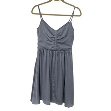 Banana Republic Blue Cocktail Party Dress Womens Size 2 Shirred Sleeveless