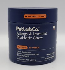 PetLab Co. ALLERGY IMMUNE PROBIOTIC CHEW Pork Flavor for All Dogs BB 10/2026