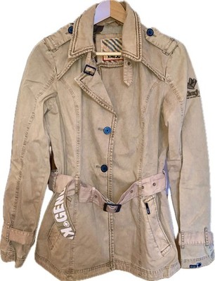 Damen KHUJO Jacke Übergangsjacke Kadira beige Größe S 36 Baumwolle