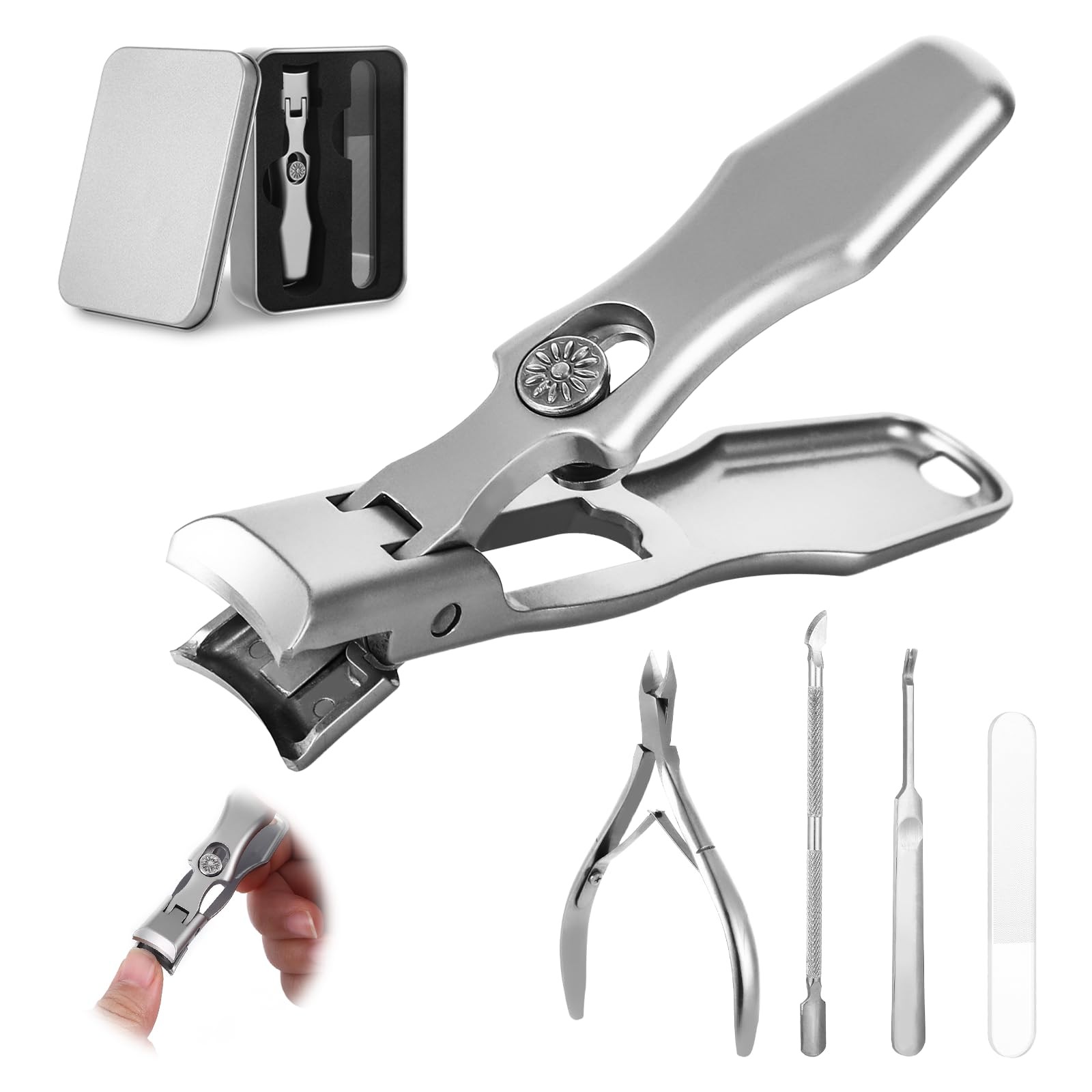 Ultra Sharp German Nail Clippers for Men and Women - Portable Toe & Finger Trimmer