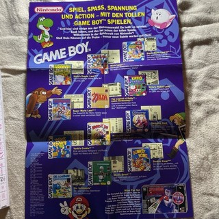 Gameboy super Nintendo Werbung Poster Insert Flyer Mario Zelda. Super Zustand