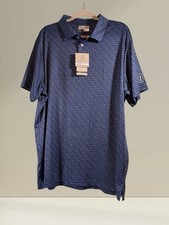 PGA Tour Athletic Fit UPF 40 Short Sleeve Polo Shirt Men s Size XL/TG Blue NWT