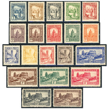TUNISIE N°161 À 180 SÉRIE COMPLÈTE DE 20 VALEURS NEUVES ANNÉE 1931-33 COTE 225€