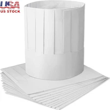 Disposable Chef Hats 12 Pack Adjustable Paper Cooking Hats Events Parties New