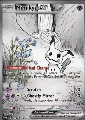 #ad Black And White Mimikyu Blue Flowers $9.99