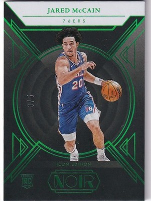 2024-25 Panini Noir NBA No. 184 Jared McCain Rookie Green