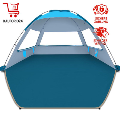 Strandmuschel für 8-10 Personen mit UV-Schutz, schnell aufbaubar