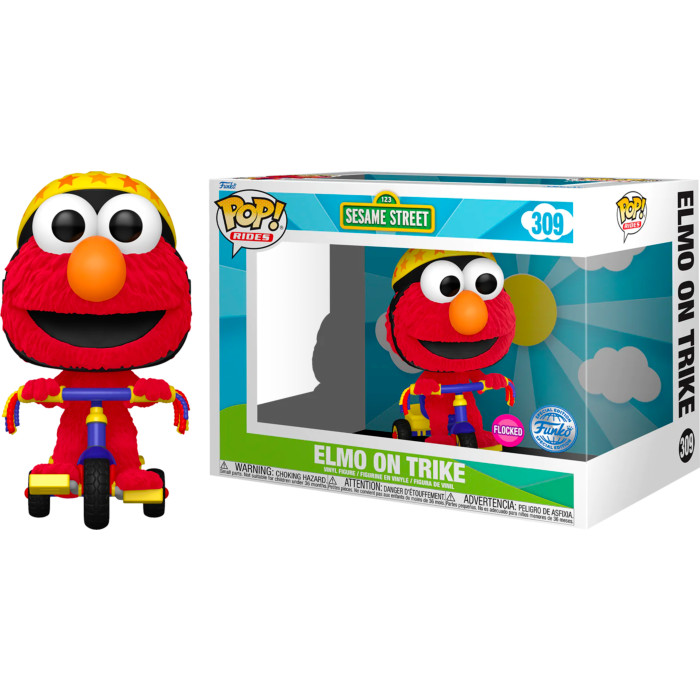 POP Rider Sesame Street Elmo figurine de collection floquée pour vitrine geek