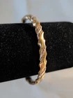 VTG Sergio Lub Copper Brass Bangle Magnetic Open Cuff German Silver Bracelet