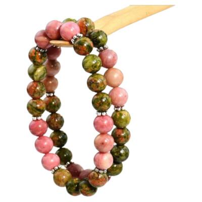 1pcs 8mm rubra beads cuff bracelet Gift Men Ethnic