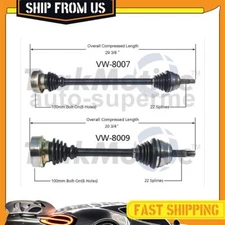 For Volkswagen Scirocco 1985-1988 Front Set CV Axle Shaft TrakMotive 2PCS