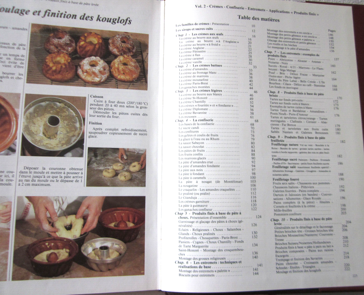 TRAITE de PATISSERIE ARTISANALE ESCOFFIER / BILHEUX Tomes 2