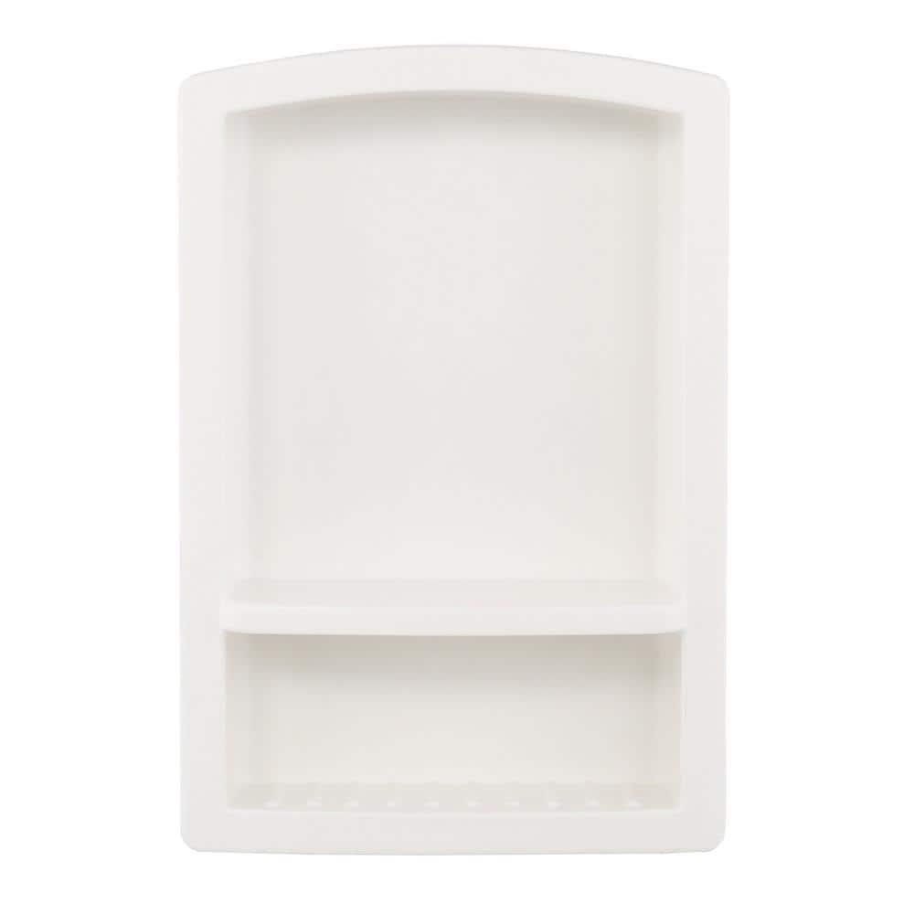 Recessed Solid Surface Soap Dish in White Recessed Solid Surface Soap Dish in White