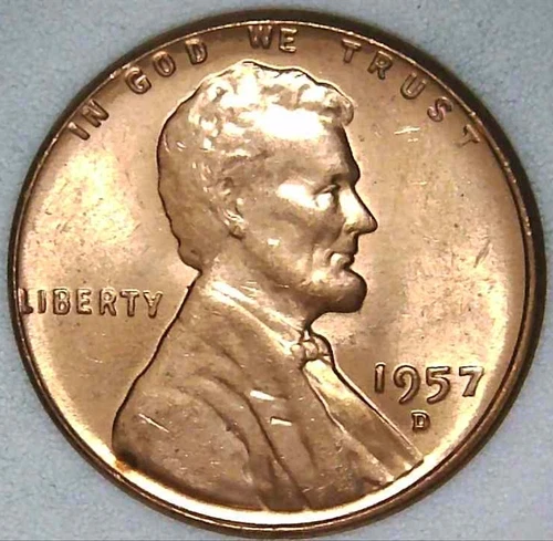 1957-D 1C Lincoln Wheat Cent Uncirculated 25sc0515-1