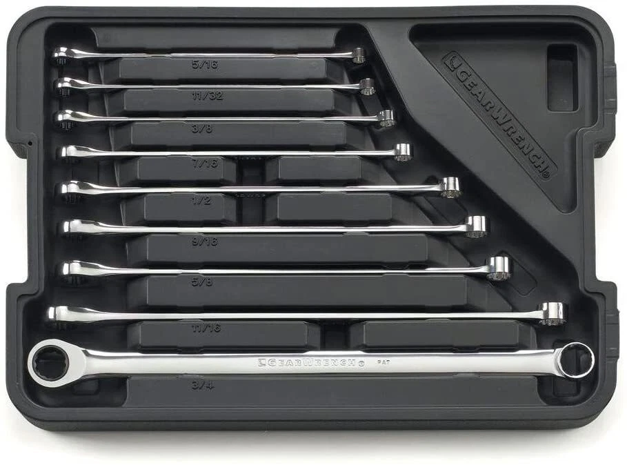 GearWrench 85998 Ratcheting Wrench Set. SAE. 12 pt 9 PC eBay