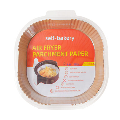 100PCS Air Fryer Disposable Paper Liner Non-stick Parchment Oil-proof Liners